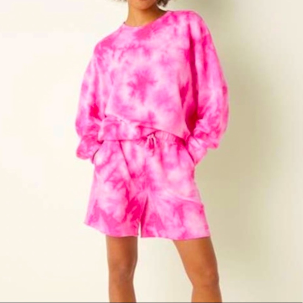 ISO Pink VS Tie Dye Crewneck XS